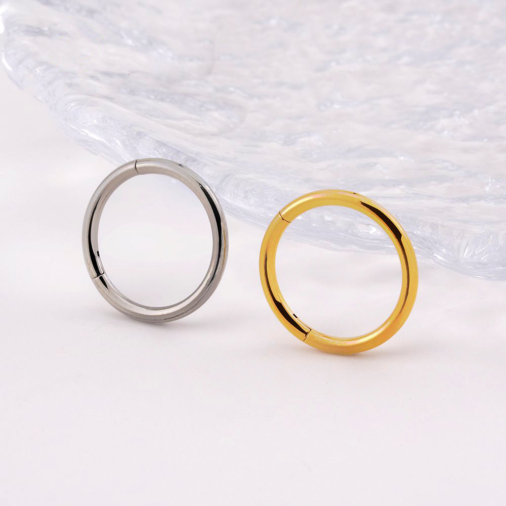 Manek°  Anillos nasales de titanio pulido  ASTM F136 de grado implante, lisos, clásicos 20G/18G.